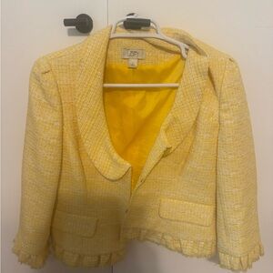 LOFT Women's Sunny Yellow Tweed Blazer